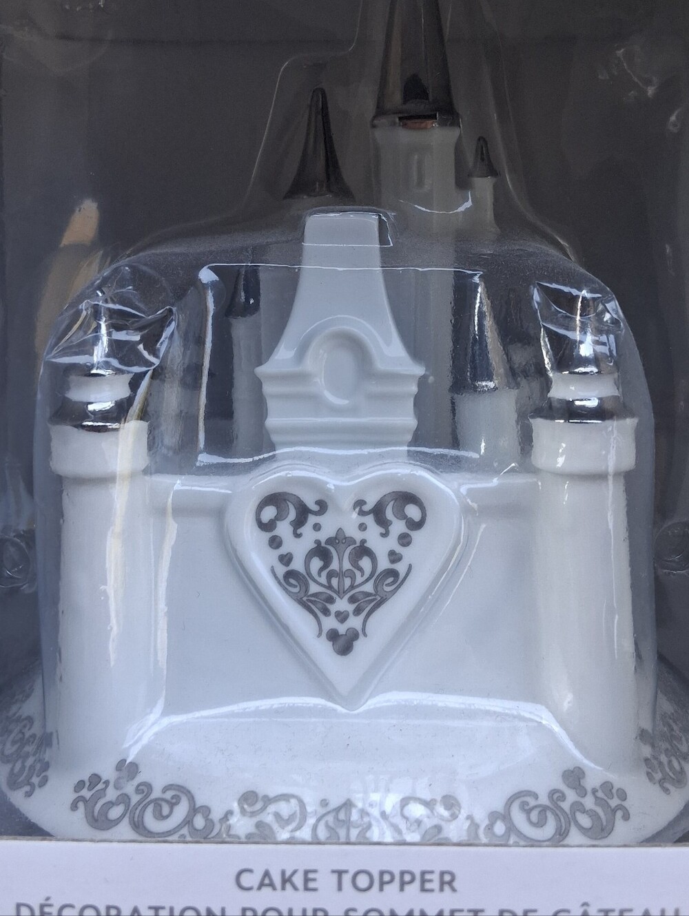 DisneyMagic Kingdom Cinderella Castle Cake Topper Design in White And Silver